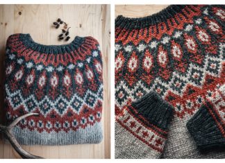 Knit Autumn Pullover Sweater Free Knitting Pattern