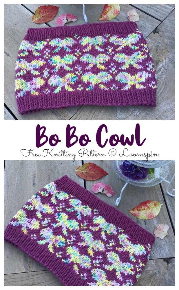 Bow Cowl Free Knitting Pattern