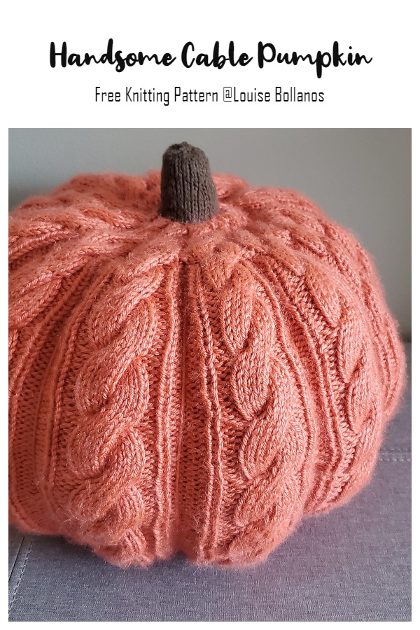 Handsome Cable Pumpkin Free Knitting Patterns