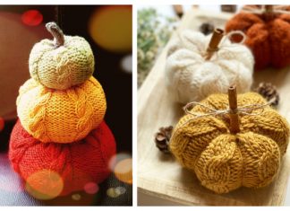 Cable Knit Pumpkins Free Knitting Patterns