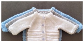Knit Cacey Newborn Baby Cardigan Free Knitting Pattern
