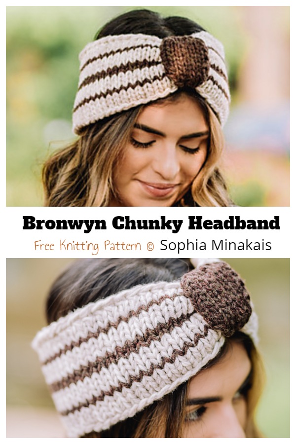Bronwyn Chunky Headband Free Knitting Pattern