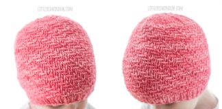 Knit Diagonal Weave Hat Free Knitting Pattern