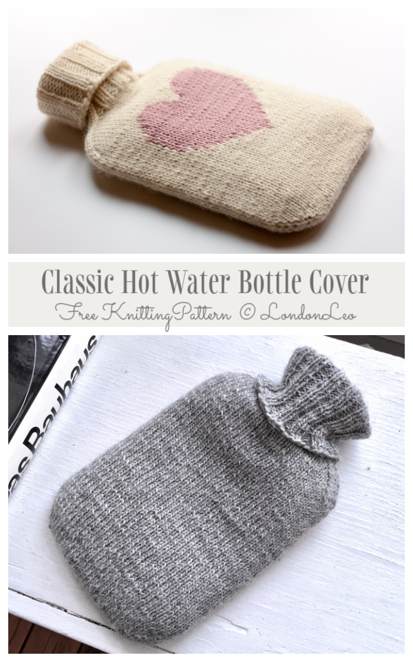 hot water bottle covers dk  knitting pattern 99p 