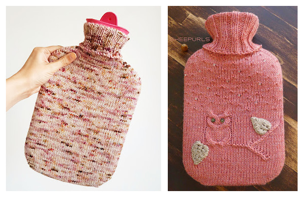 Simple Hot Water Bottle Cover Free Knitting Patterns