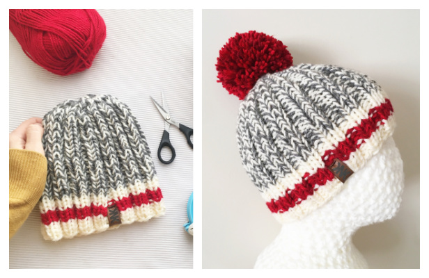 Knit Monkey Stripes Hat Free Knitting Patterns