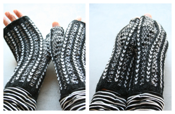 Rhia Mitts Free Knitting Pattern