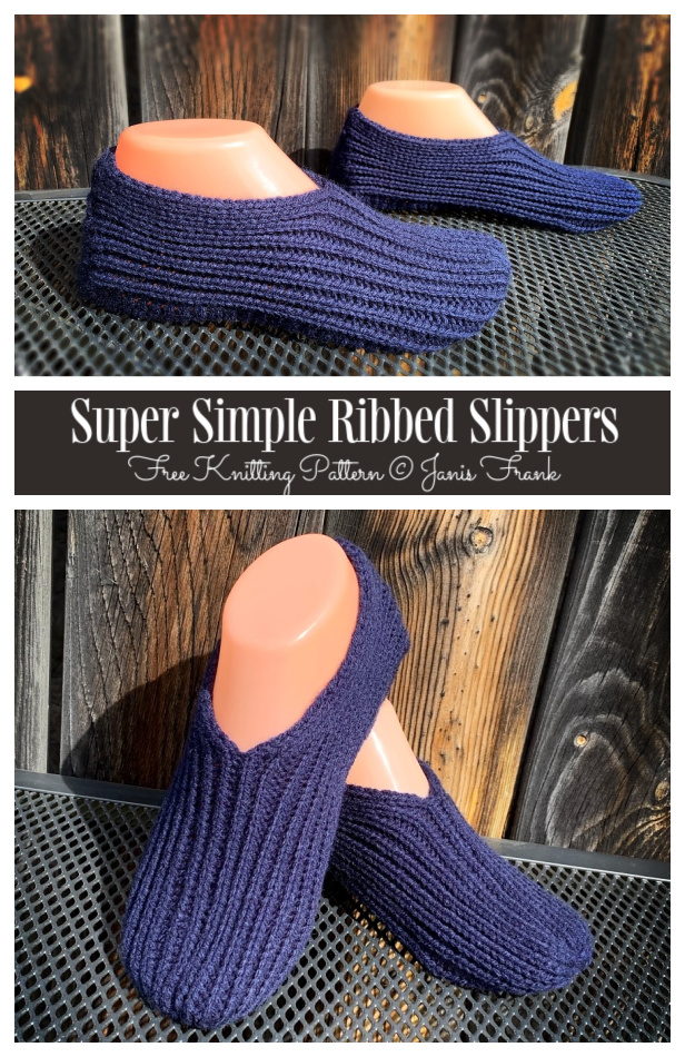 Simple Knit Slippers Free Knitting Pattern