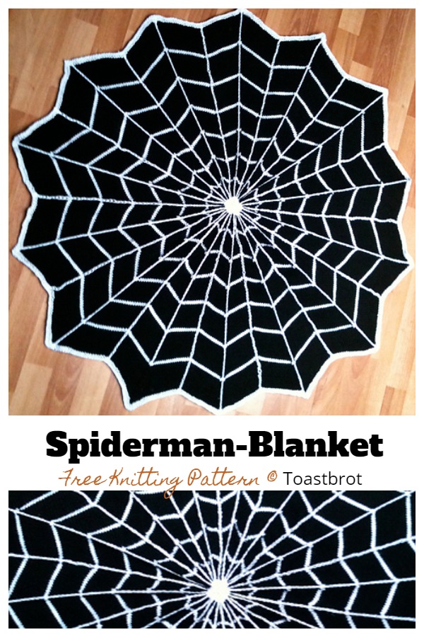 Spiderman Blanket Free Knitting Pattern