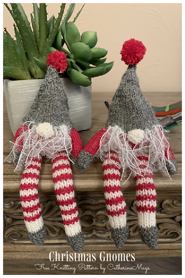 Amigurumi Christmas Gnome with Legs Free Knitting Patterns