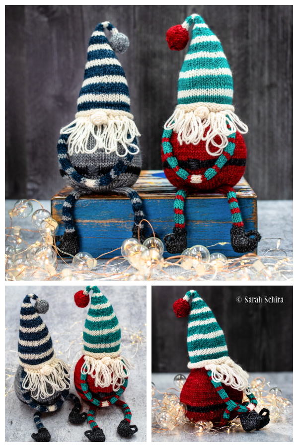 Amigurumi ADVENTure Gnome  with Legs Knitting Patterns