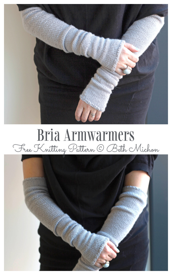 Long Bria Arm Warmers Free Knitting Patterns