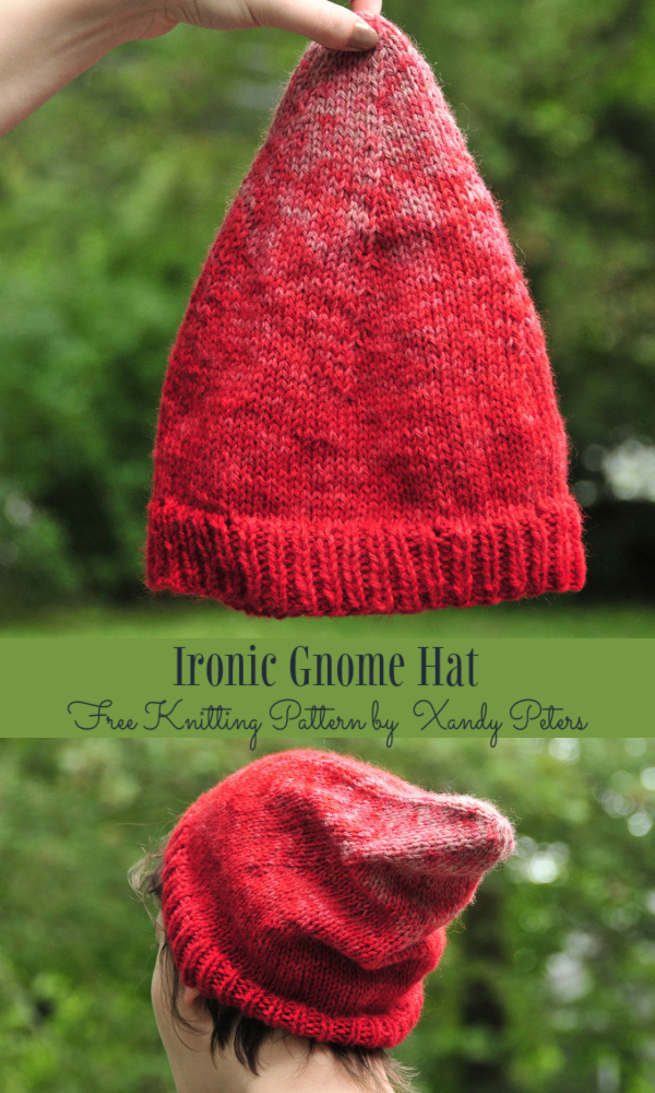 Ironic Gnome Hat Free Knitting Patterns