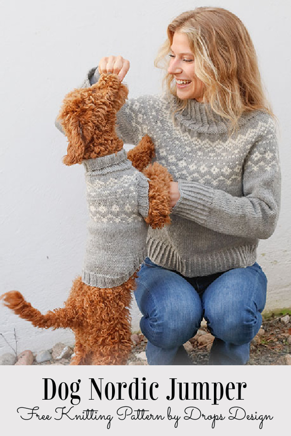 Christmas Nordic Dog Jumper Free Knitting Patterns