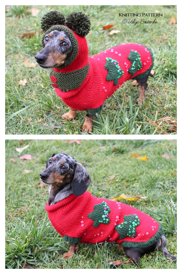 Ugly Christmas Dog Sweater Knitting Pattern