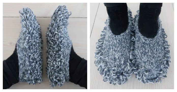 Knit Cleaning Slippers Free Knitting Pattern