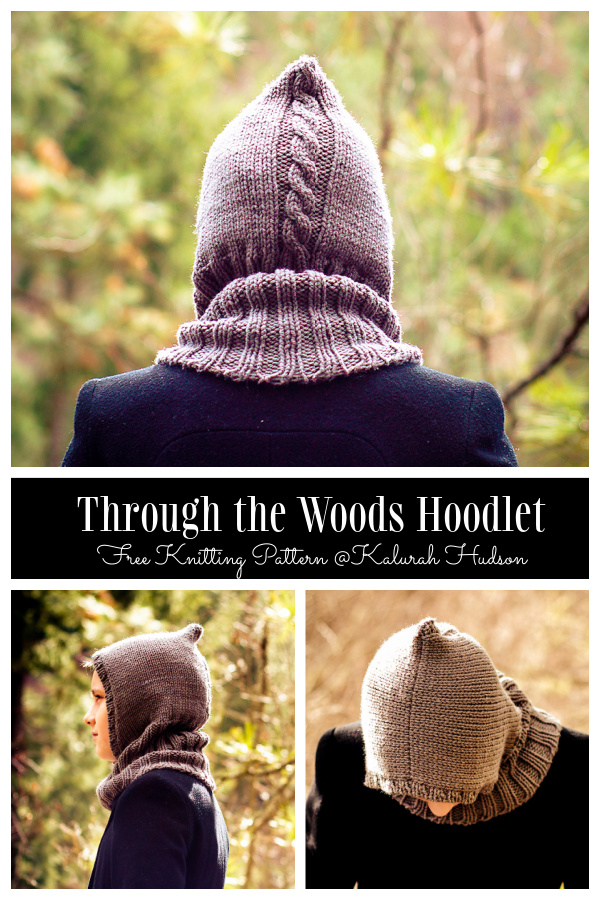 Knit Through the Woods Hoodlet Free Knitting Patterns
