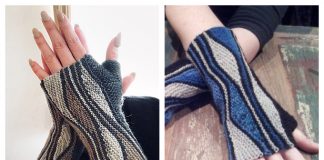 Mixed Wave Mitts Free Knitting Patterns
