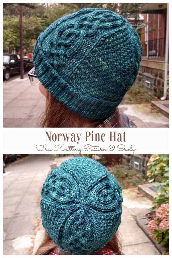 Norway Pine Hat Free Knitting Pattern