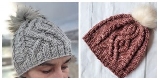 First Tracks Cable Beanie Hat Free Knitting Pattern