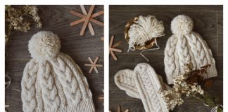 Knit Tiilda Cable Hat Free Knitting Pattern