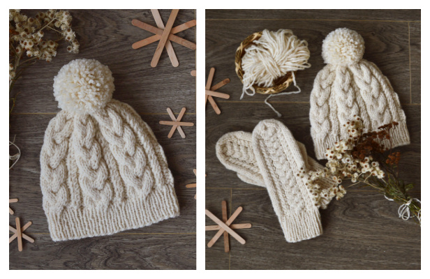 Knit Tiilda Cable Hat Free Knitting Pattern