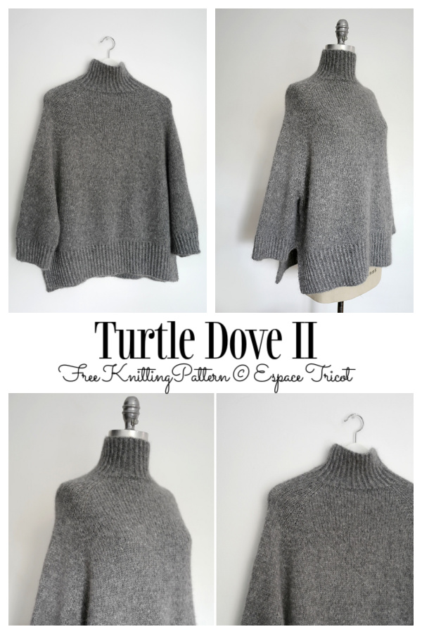 Turtle Dove II Sweater Free Knitting Patterns 