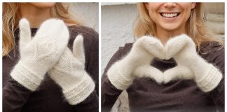 Valentine Heart Mittens Free Knitting Pattern