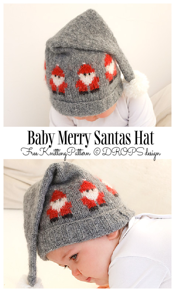 Knit Baby Merry Santa Hat Free Knitting Patterns
