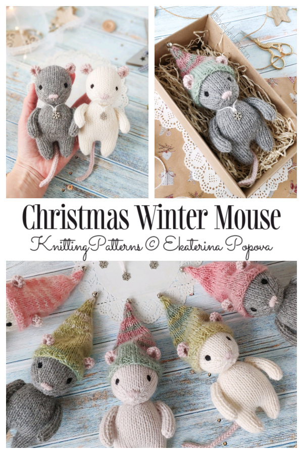 Amigurumi Christmas Winter Mouse Knitting Patterns