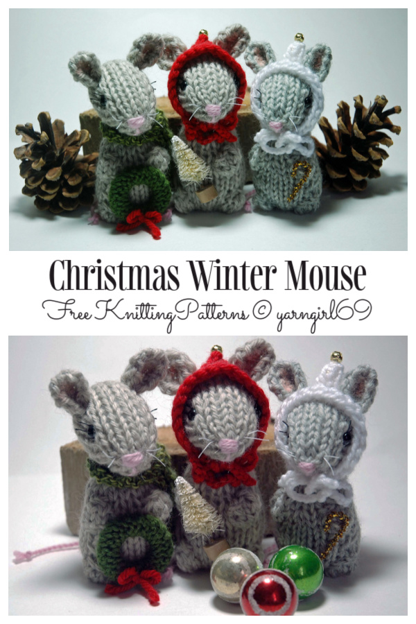 Amigurumi Holiday Mice Free Knitting Patterns