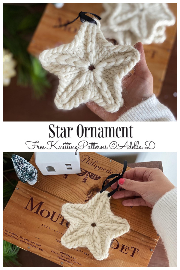 Knit Christmas Star Ornament Free Knitting Patterns