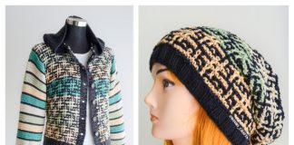 Hashtag Jacket & Slouchy Hat Free Knitting Patterns