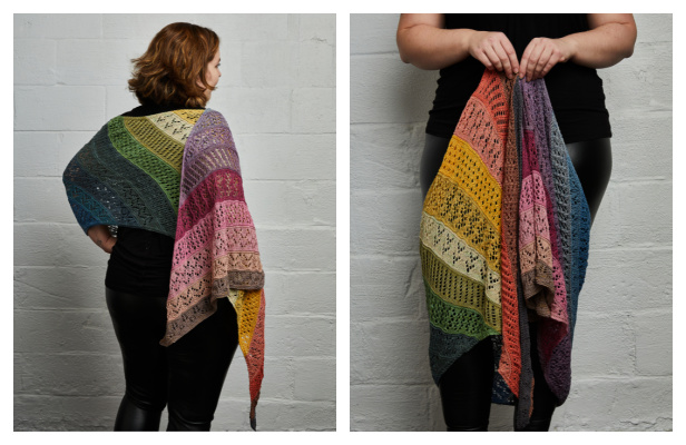 Naughty or Nice Calendar Shawl Free Knitting Pattern