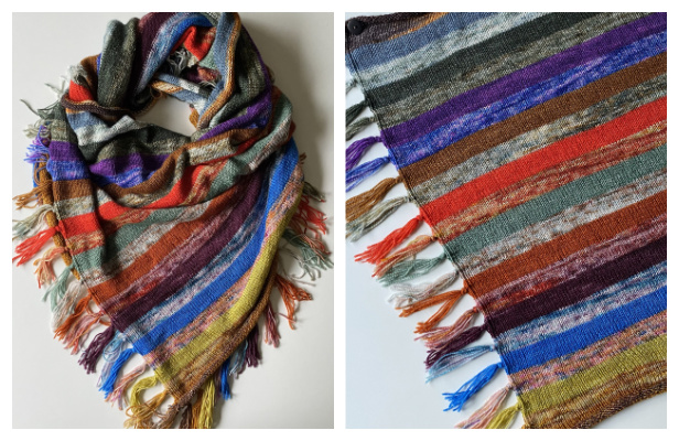Scrappy Shortest Day Shawl Free Knitting Pattern