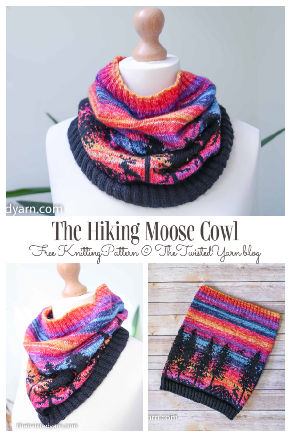 The Hiking Moose Cowl Free Knitting Pattern