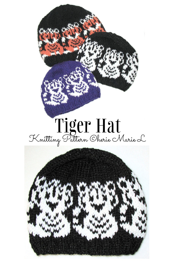 Knit Tiger Hat Knitting Patterns