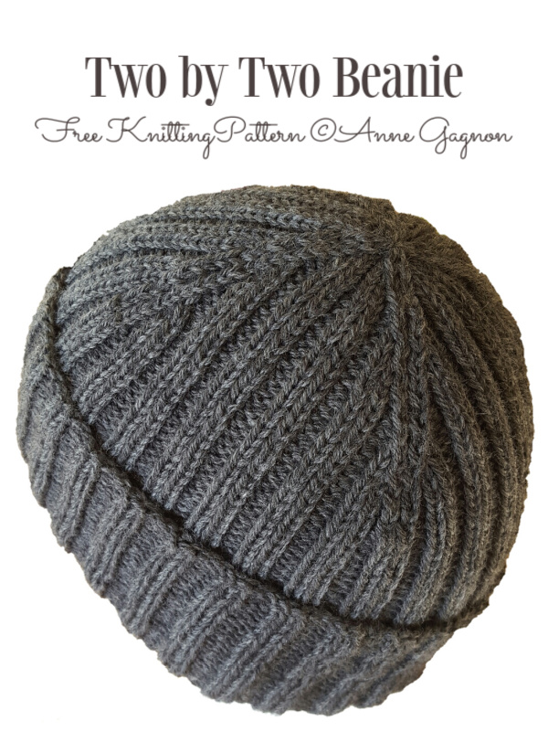 Knit Two by Two Beanie Hat Free Knitting Pattern