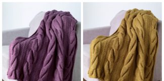 Cable Comfort Throw Free Knitting Pattern