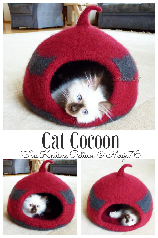 Knit Cat Cocoon Free Knitting Pattern