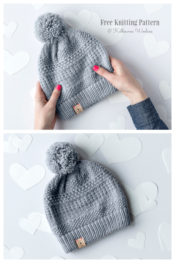 Knit February Hat Free Knitting Pattern