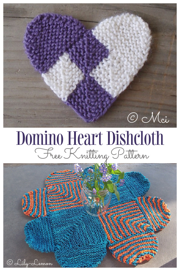 Domino Heart Free Knitting Patterns 