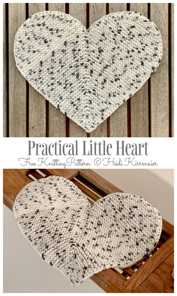 Practical Little Heart Dishcloth Free Knitting Patterns