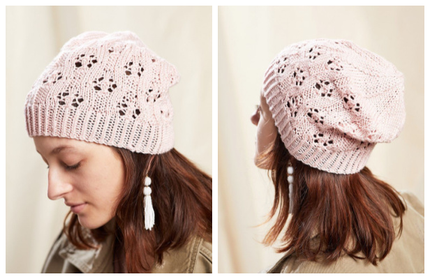 Lace Lily Hat Free Knitting Pattern