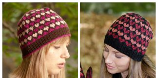Knit Nordic Hearts Hat Free Knitting Patterns