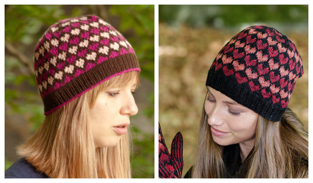 Knit Nordic Hearts Hat Free Knitting Patterns