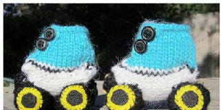 Knit Roller Skate Baby Booties Free Knitting Pattern