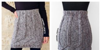 Knit Bold Stripes Skirt Free Knitting Pattern