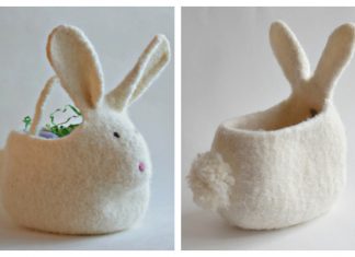 Bunny Easter Basket Knitting Patterns