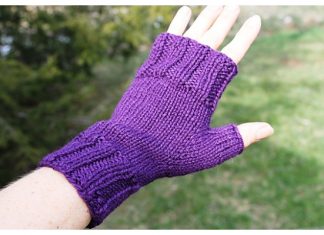 Easy Fingerless Mitts Free Knitting Pattern(All Sizes)